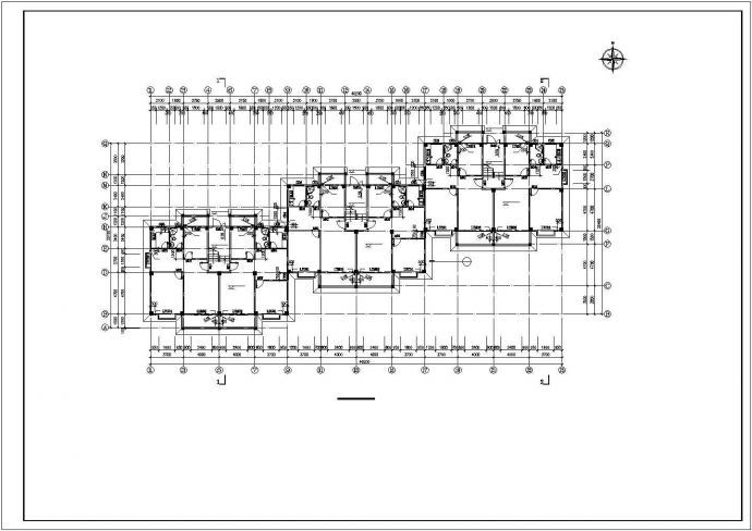 某住宅区B#楼建筑施工CAD平面图_图1