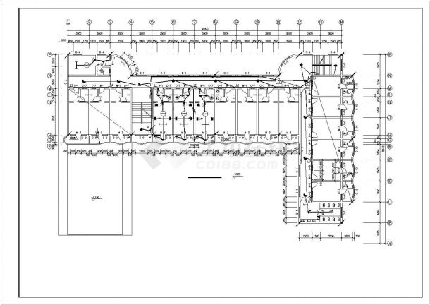 某学校学生公寓低楼层配电设计CAD套图-图二