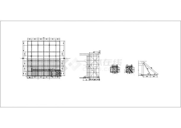 某建筑屋面顶层6米悬挑板结构设计施工CAD图纸-图一