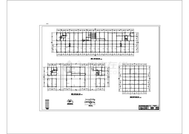 某建筑屋面顶层6米悬挑板结构设计施工CAD图纸-图二