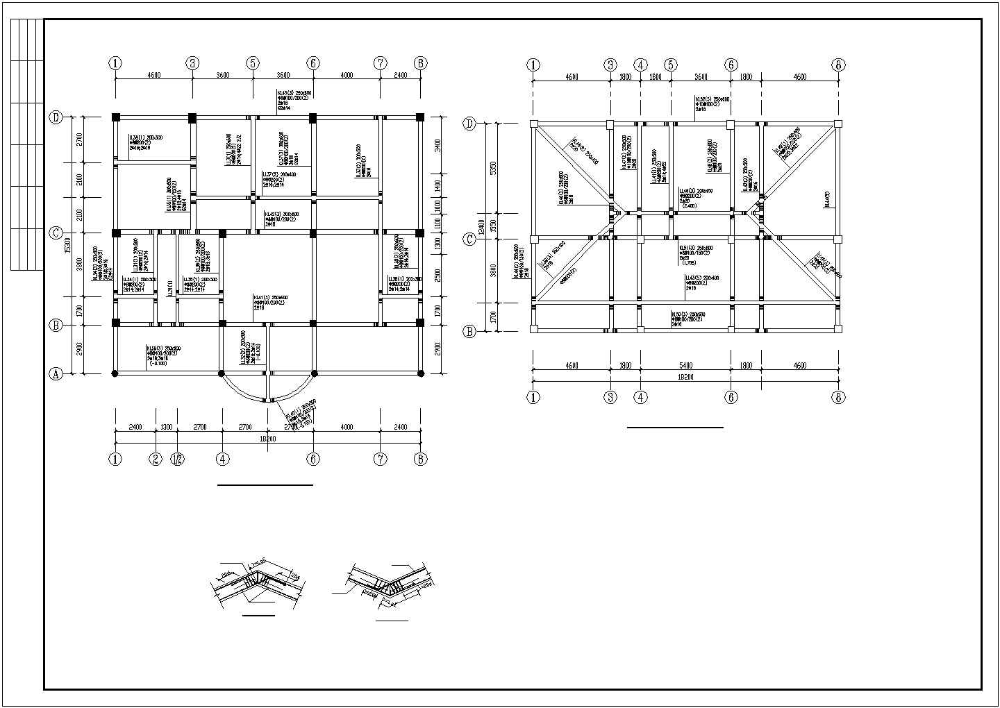 某异形柱整住宅建筑设计施工CAD图纸