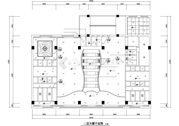 【扬州】某精品多层茶楼全套施工设计装修cad图-图二