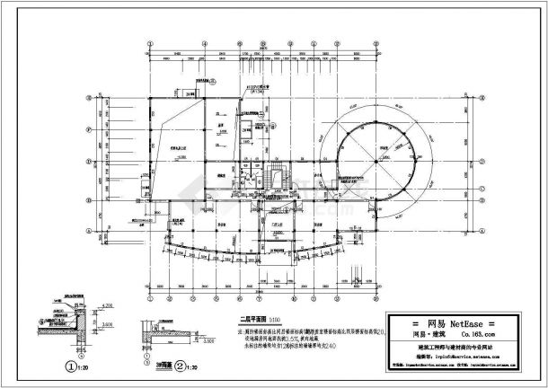 某会所全套施工图详细设计施工全套建筑平立面CAD图纸-图一