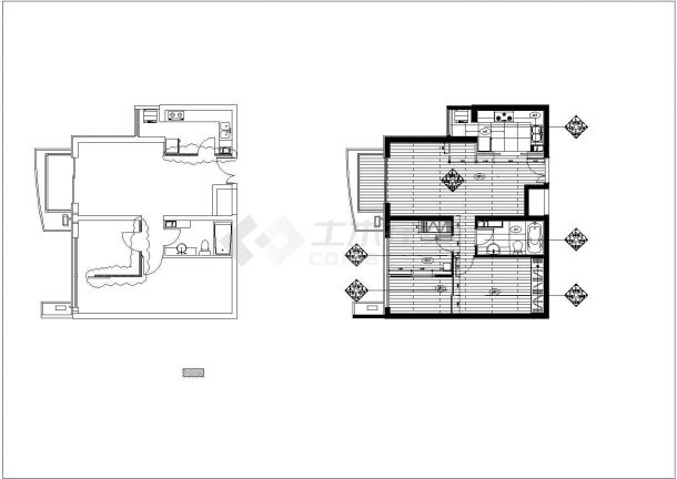公寓楼施工CAD详细设计电路图-图一