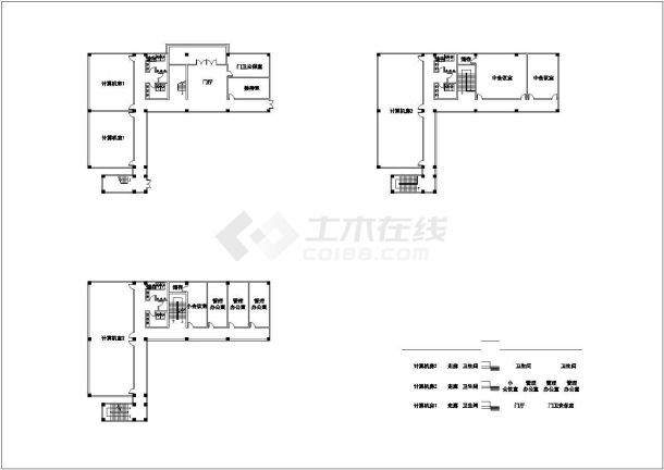 某临港科技学校培训管理中心CAD平立剖施工图-图一