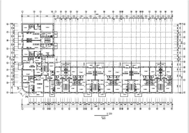 沈阳某小区7030平米5层砖混商住楼建筑设计CAD图纸（1层为商铺/含阁楼）-图一