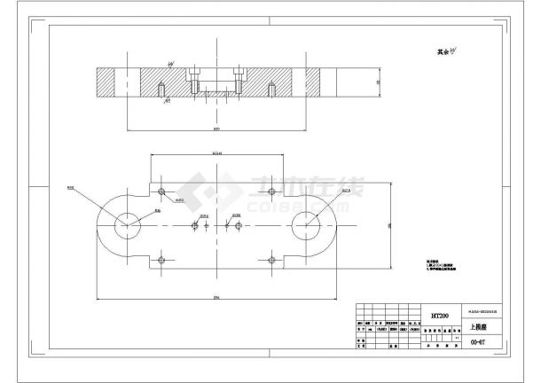 某导向板冲孔落料弯曲级进模模具设计CAD完整节点构造图-图一