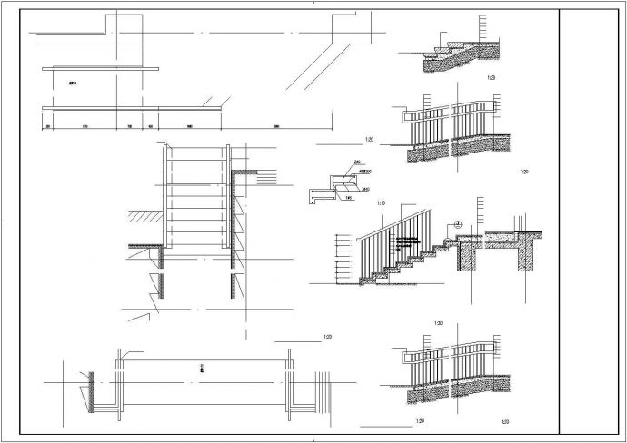 某教学综合楼台阶CAD完整平立剖构造详图_图1
