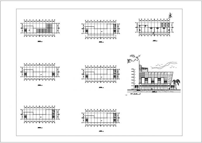 某市六层商业建筑设计方案图_图1