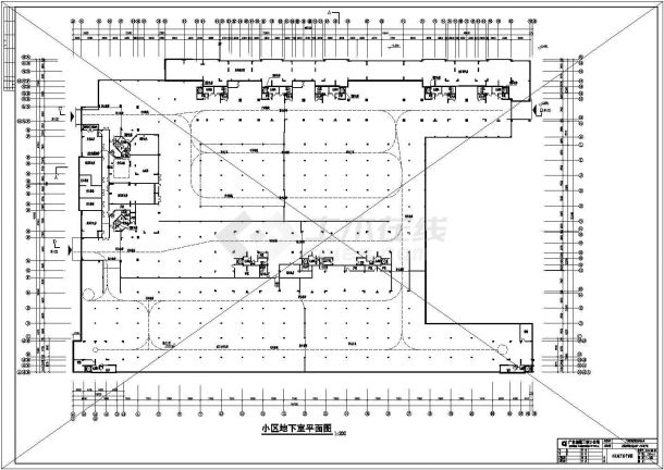电气设计_某小区地下室电气施工CAD图-图一