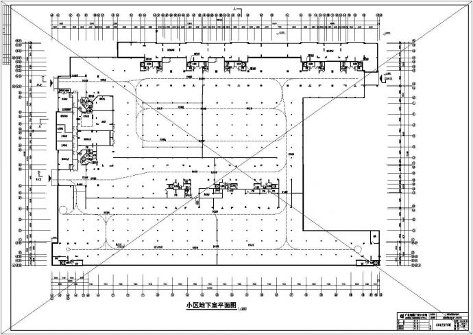 电气设计_某小区地下室电气施工CAD图_图1