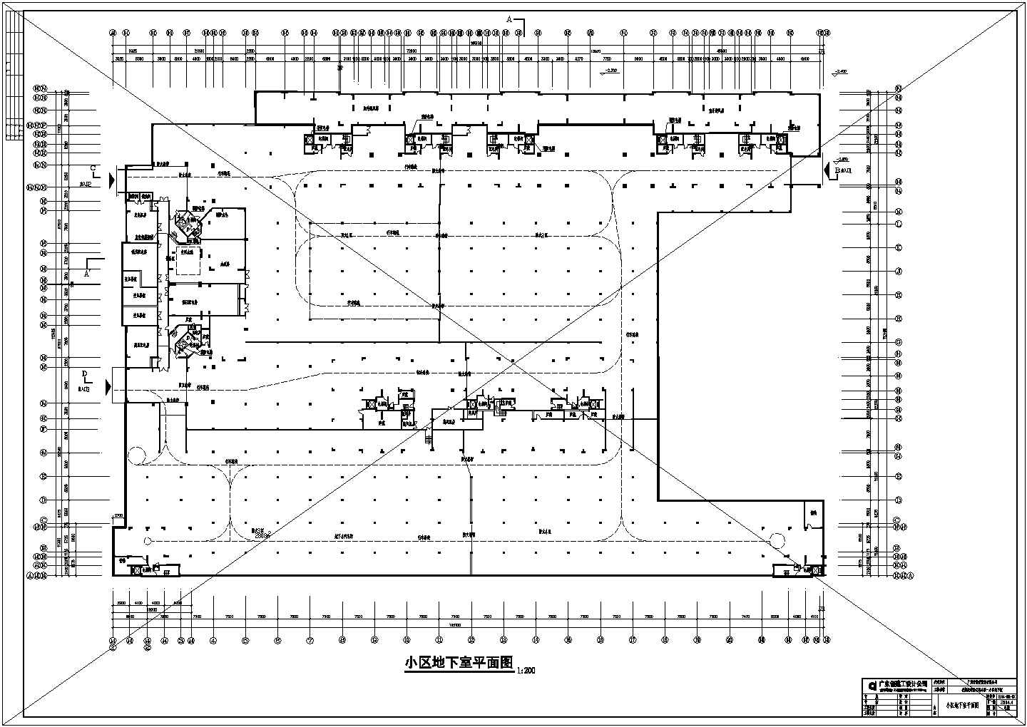 电气设计_某小区地下室电气施工CAD图