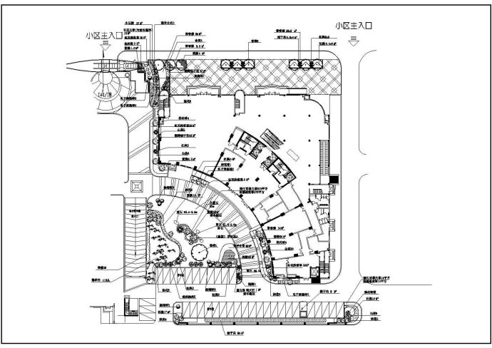 某高档生活区景观规划CAD图_图1