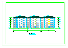 长54.9米 宽11.4米 五层三单元不对称户型建筑设计施工图纸(单元内的两户型不对称、单元跟单元间对称)-图一