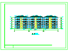 长54.9米 宽11.4米 五层三单元不对称户型建筑设计施工图纸(单元内的两户型不对称、单元跟单元间对称)-图二