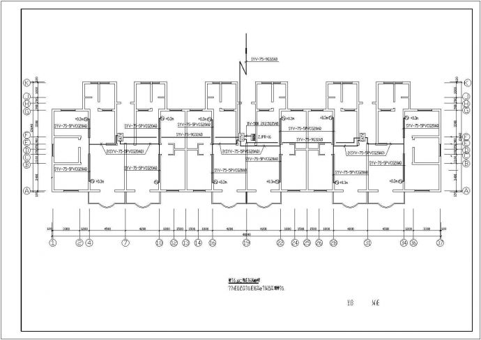 电气设计_某住宅楼电气施工CAD图_图1