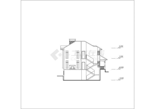 某城市豪华独栋别墅建筑方案设计施工CAD图纸（含效果图）-图一