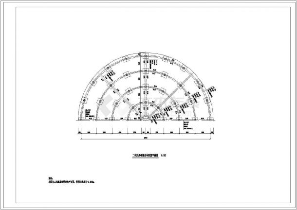 某地区二沉池结构设计CAD图纸-图一