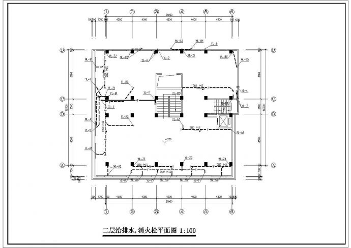 8层单身公寓楼给排水施工图（含通用说明 ）_图1