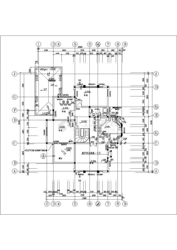 精致的别墅设计图详细设计施工全套建筑平立面CAD图纸-图二