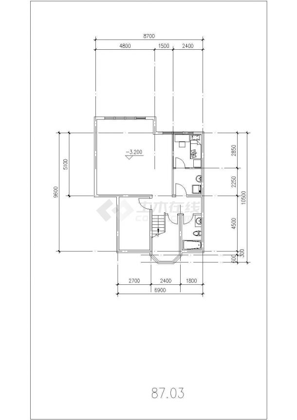 某地区豪华独立别墅建筑方案设计施工CAD图纸（含效果图、说明书）-图一