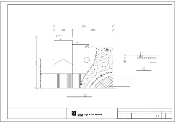 索道上中小型休息站茶室建筑CAD布置图_图1