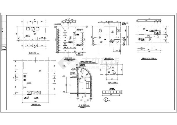 某幼儿园建筑节点CAD全套平立剖构造详图-图二