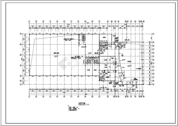 某地区奥迪3S店建筑设计CAD图纸-图一