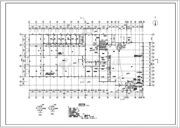 某地区奥迪3S店建筑设计CAD图纸-图二