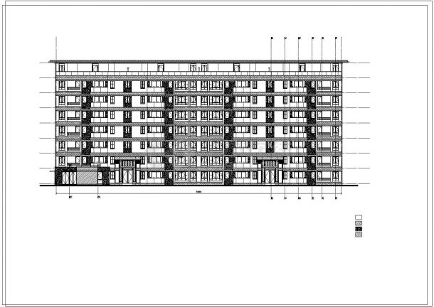 某地10层住宅楼建筑设计CAD施工详图-图二