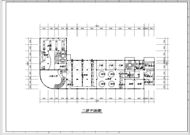 办公楼设计_某地8层办公楼暖通空调设计施工cad图纸-图二