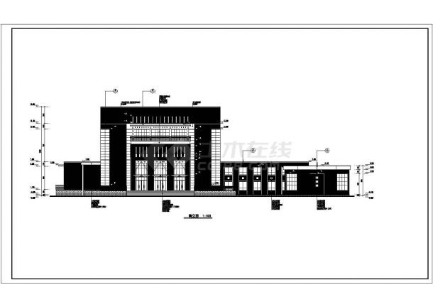 某影剧院建筑方案设计CAD完整平面构造图纸-图一