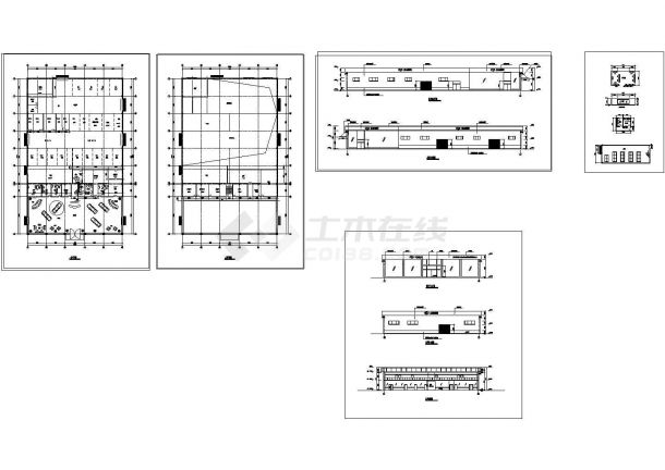 北京现代4S店建筑设计CAD图-图一