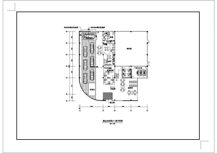 捷达4S店建筑设计CAD平面图_图1