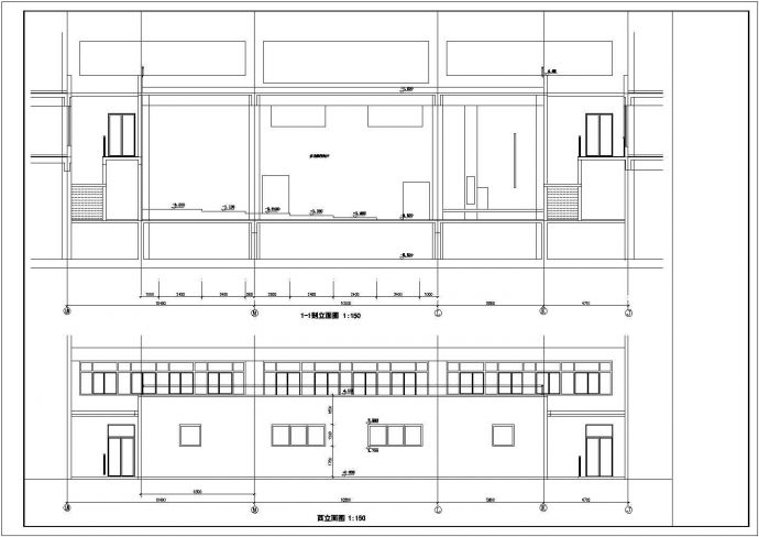 [建施]某中学建筑施工图多功能厅CAD完整构造设计详图_图1