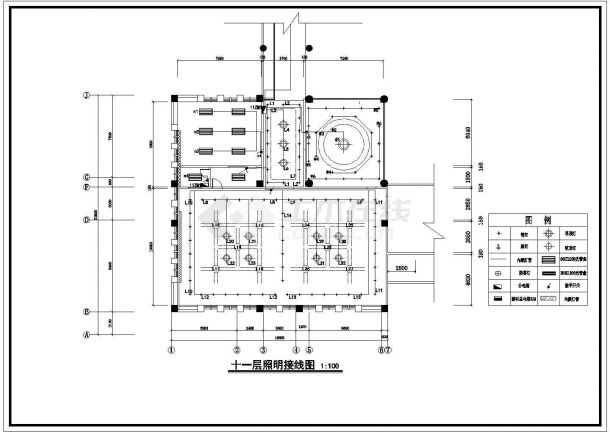 某大学行政楼全套CAD完整节点构造装修电图-图一