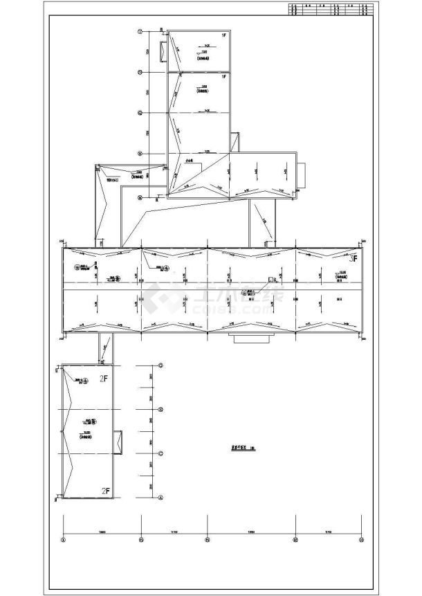 某三层敬老院方案CAD详细节点完整设计（各层平面，立面，剖面 ）-图一