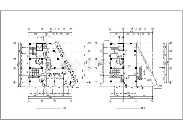 沈阳永丰家园小区10层框架结构住宅楼建筑设计CAD图纸（含水箱层）-图一
