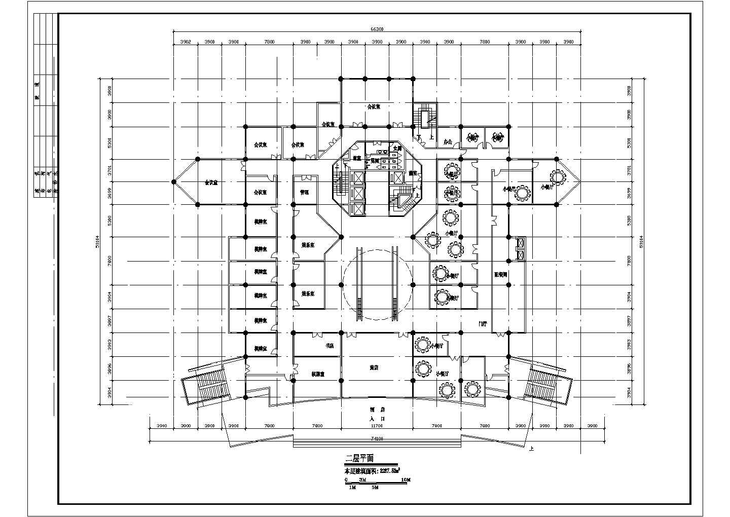 酒店平面图方案详细设计施工建筑CAD平面图纸
