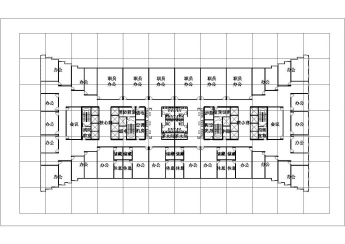 某市行政中心CAD详细完整平立剖面设计图纸_图1