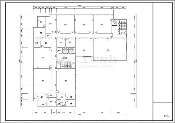某城市汽车东站综合楼建筑方案设计施工图（含总平面图）-图二