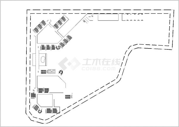 某小学CAD施工完整构造节点设计平面图-图二