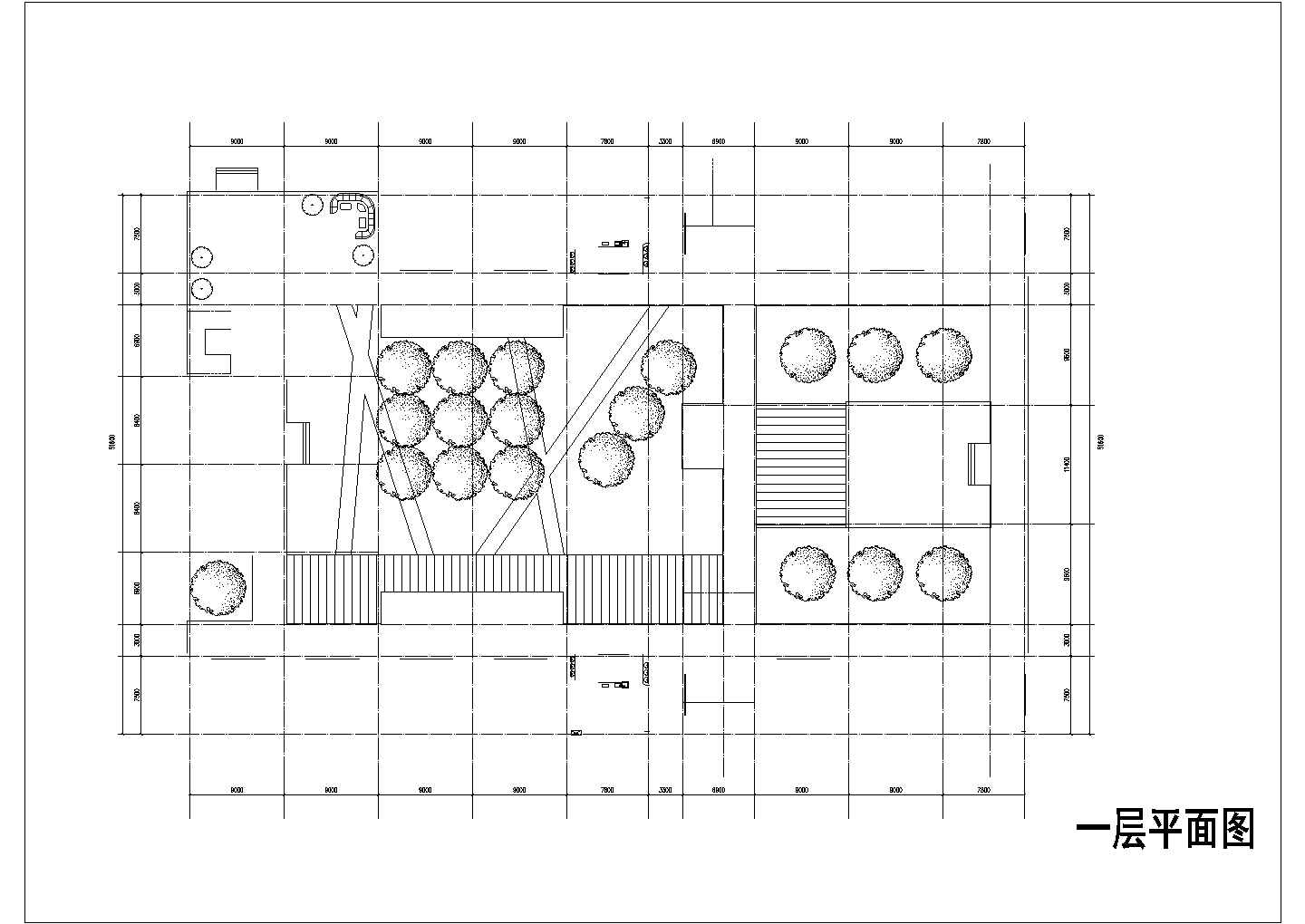 某中学校区规划CAD平立剖单体设计教学楼
