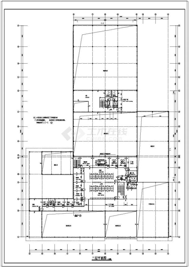 宝马4S店建筑设计CAD施工全套图-图二