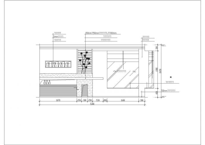 室内酒柜详细设计施工建筑CAD平面图纸_图1