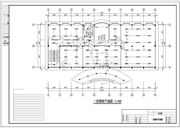 办公楼设计_某地上五层办公楼电气设计cad施工图纸（第三类防雷，含电气设计说明）-图一