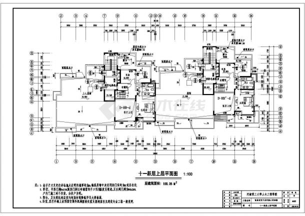 某11层带跃层小高层住宅楼毕业设计CAD框架结构节点图纸-图一