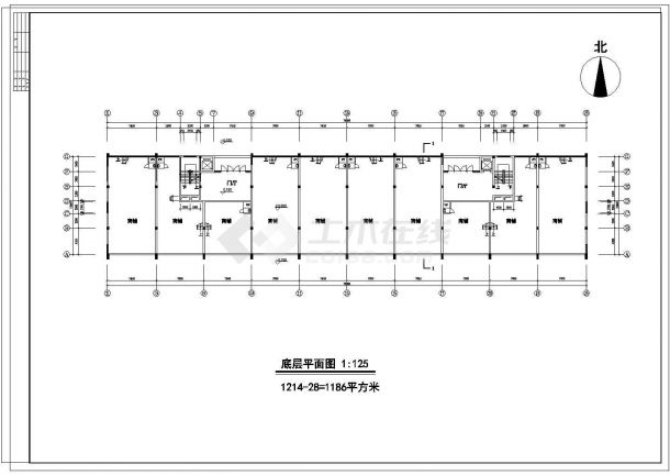 泰兴小高层单身公寓方案设计cad图，共12张-图二