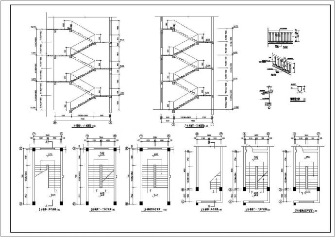 某多层办公楼全套CAD大样完整施工构造图纸_图1