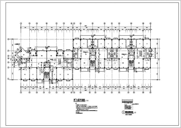 某高层住宅楼全套CAD详细构造完整平面图-图二